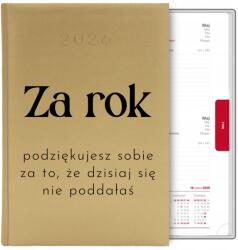 FunnyCase Naptár Arany Könyv Határidőnapló A5 2026 Motivációs Tervező Szöveg MIX Wz (Kalendarz MOTYWACYJNY TEKST)