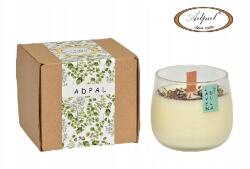 Adpal Hagyományos gyertya Natural Herbs üvegben Lavendulla Adpal 30h (A-190/1 (71/79))