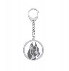 Mejk Jewellery German Boxer Kulcstartó Ezüst925 Ajándék Gravírozás Ingyenes (BE R869)