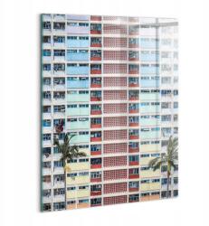 Wallfluent Fali Üvegkép Függőleges Színes Hong Kong épület 60x80 cm (010010010230100075406)