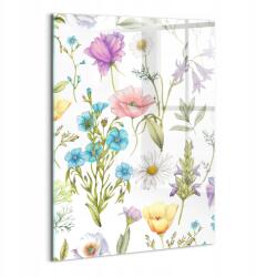 Wallfluent Üveg Fali Fotókép Étkezőbe Könnyű Szerelés virágos tisztás 70x100 (010010010240100045724)