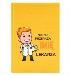  Könyvnaptár A5 2026 Év Citrom Tervező Doktor Név Varázsló (Planer 2026 Cytrynowy Dla Doktora)