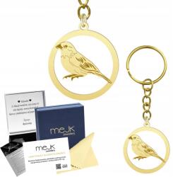 Mejk Jewellery Kulcstartó Arany kulcstartó Arany kanári 925 Ékszer Ajándék Gravírozás Ingyenes (Brelok Kanarek)