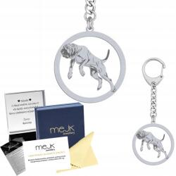 Mejk Jewellery Ezüst kulcstartó kutyával Fila Brasileiro 925 Születésnapi ékszer Gravírozás (Brelok z Mastifem Brazylijskim)