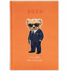 FunnyCase Könyvnaptár 2026 IM A Spy Narancssárga tervező Ajándék Mix Minták (Kalendarz Pomarańczowy IM A SPY)