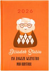  Könyvnaptár A5 2026 Éves tervező Narancssárga Nagypapa Név Varázsló (Planer 26 Pomarańczowy Dziadek Imię)