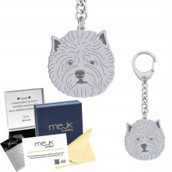 Mejk Jewellery Ezüst kulcstartó West Highland White terrier Ezüst 925 Gravírozás (West Highland White Terrier)