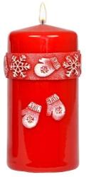 Adpal Karácsonyi kesztyű, piros, klasszikus gyertya, kis karácsonyi sláger (0074-1896-0001-10)