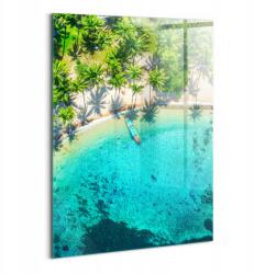 Wallfluent Üvegkép Irodába Tartós Fali Trópusi tengerpart Koh Taon (010010010240100076029)