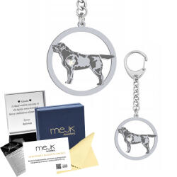 Mejk Jewellery Ezüst kulcstartó labradorral 925 Ajándék Ékszer Gravírozás Ingyenes (Brelok z Labrador Retriever)