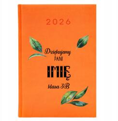  Naptár A5 2026 Narancssárga Év Tanárnő Köszönet Hölgy Varázsló (Planer 26 Pomarańczowy Dziękujemy Pani)
