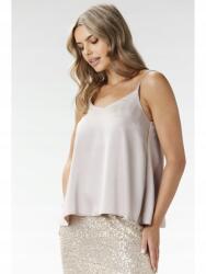 Awama Szatén vállpántos felső V-nyakkivágással, Bézs M