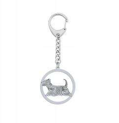 Mejk Jewellery Ezüst kulcstartó ausztrál selyemszőrű terrier kutyával 925-ös ékszer Ingyenes gravírozással (BRELOK AUSTRALIJSKI SILKY TERRIER)
