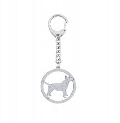 Mejk Jewellery Kulcstartó Bulterier Miniatűr Kutya Ezüst925 Ajándék Gravírozás Ingyenes (BE R405)