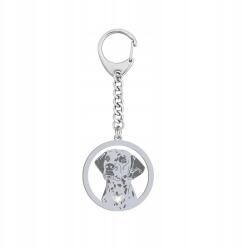 Mejk Jewellery Ezüst kulcstartó kutyával Dalmatian Dog 925 Ékszer Ajándék Gravírozás Ingyenes (Brelok z Dalmatyńczykiem)