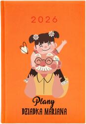  Könyvnaptár A5 2026 Évtervező Narancssárga Nagypapa Tervek Varázsló (Planer 26 Pomarańczowy Plany Dziadka)