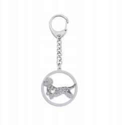 Mejk Jewellery Kulcstartó Ezüst Dandie Dinmont terrier 925 Ajándék Gravírozás Ingyenes (gadżet do kluczy z Dandie Dinmont Terrier)
