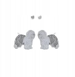 Mejk Jewellery Ezüst fülbevaló óangol juhászkutya Bobtail 925 Nő Dedikálás (Owczarek Staroangielski - Bobtail)