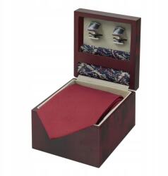  Ajándék szett férfiaknak bordó színben: nyakkendő párnahuzat (SK01)