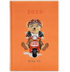FunnyCase Könyvnaptár 2026 Ride On Narancssárga Tervező Ajándék Mix Minták (Kalendarz Pomarańczowy RIDE ON)