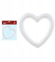 MFP Dekoráció Sztiropor Szív 15cm sima Valentin napra, karika szív alakú (8885561)
