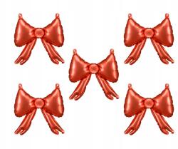 Party Deco Lufik fóliából, girlandokhoz: Masnik 25, 5 x 25 cm, piros, 5 db-os szett, kis masnik