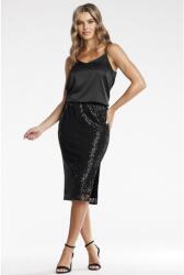 Awama Estélyi flitteres ceruzaszoknya midi, fekete, M