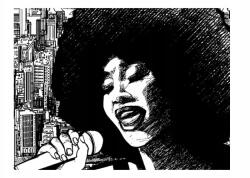 DecoNest Fotótapéta Jazzénekesnő 300X231 (A0-4XLFTNT1438)