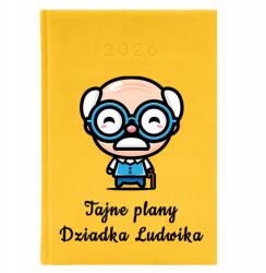  Könyvnaptár A5 2026 Citrom tervező Nagypapa titkos tervei varázsló (Planer 2026 Cytrynowy Tajne Plany Dziadka)