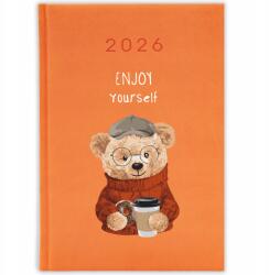 FunnyCase Könyvnaptár 2026 Enjoy Yourself Narancssárga Ajándék Határidőnapló Wz (Kalendarz Pomarańczowy ENJOY YOURSELF)