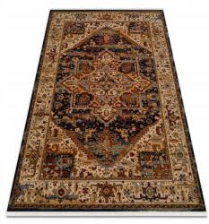 Dywany Łuszczów Gyapjú Szőnyeg Nappaliba Rojtokkal Ornament keret keleti Vintage 160x230 cm (MO579)