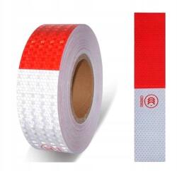  Visszaverő Szalag Matrica *30cm Fehér-piros*