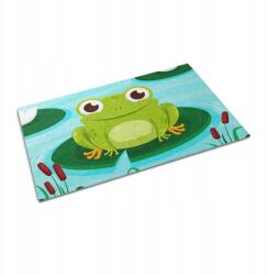 Wallmuralia Gumírozott aljú szőnyeg, külső lábtörlő - Aranyos béka, Kétéltű, 90x60 cm (010650720020000077732)