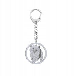 Mejk Jewellery Kulcstartó Ezüst 925 kutya Norwich terrier ékszer Ajándék Gravírozás (Gadżet do kluczy z psem Norwich Terrier)