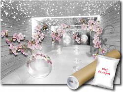 WallMagic Fotótapéta Flizelina Alagút Folyosó Gömbök Virágok 3D 200x140 ragasztó ingyen (3360VX4)