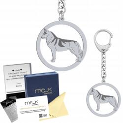 Mejk Jewellery Kulcstartó Szibériai Husky Kutya Ezüst925 Ajándék Gravírozás Ingyenes (BE R516)