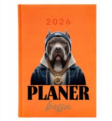 FunnyCase 2026-os A5-ös Narancssárga Könyvnaptár, napi beosztású (Kalendarz Planer Bossa Pomarańczowy)