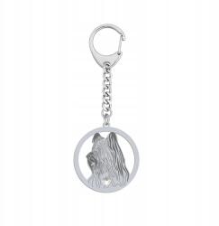 Mejk Jewellery Ezüst kulcstartó kutyával Skye terrier 925 Ajándék Gravírozás Ingyenes (Skye Terrier)