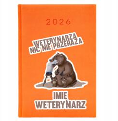  Könyvnaptár A5 2026 Év Narancssárga tervező Állatorvos varázsló (Planer 26 Pomarańczowy Dla Weterynarza)