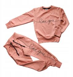 BamBam Barackvirág színű "love" melegítő szett lányoknak, 4/5 éves méret