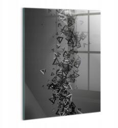 Wallfluent Fotó Üvegkép, Kész a Felakasztásra, Étkezőbe, Absztrakt 3D formák (010010010230100274694)