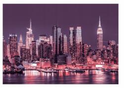 DecoNest Fotótapéta Nyc: Lila éjszakák 100x70 (A0-3XLFT887)