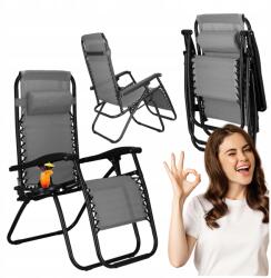 SPRINGOS Kerti Napozóágy Strand Összecsukható Fotel Zero Gravity Turista Szék 2in1 (GC0010)
