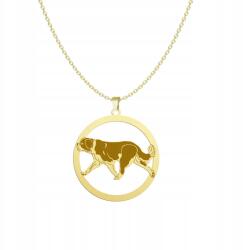 Mejk Jewellery Arany nyaklánc kutyával Bernardin 925 Lánc Ajándék Gravírozás Ingyenes (NASZYJNIK BERNARDYN)