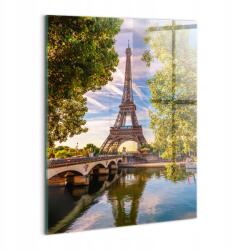 Wallfluent Üveg Falikép Étkezőbe Nyomtatott Eiffel-torony fák között (010010010230100276804)