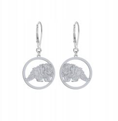 Mejk Jewellery Ezüst Fülbevaló Perzsa Macskával 925 Női Ékszer Ajándék Ingyenes Gravírozással (Kolczyki Srebrne Persian Cat )