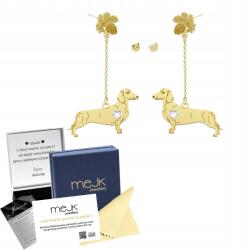 Mejk Jewellery Aranyozott Fülbevaló Rövid Szőrű Tacskóval 925 Ajándék Ékszer Nő Gravírozás (Kolczyki z Jamnikiem Krótkowłosym) - allegro - 17 375 Ft