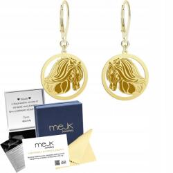 Mejk Jewellery Arany fülbevaló cigány lóval Vanner 925 Ajándék Ékszer Gravírozás (Kolczyki Złote Koń Cygański Vanner )