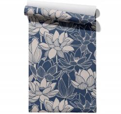  Vlies tapéta Kék Virágok, tapéta tekercsben 50cm x 6, 1m (799)