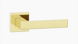  ajtókilincs szett rozettával, Qubik négyzet alakú, fényes arany (ME959521)